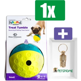 Nina Ottosson Treat Tumble, Small. (Ø 10,5 Cm) - Inclusief PetsHome Goudkleurige Adreskoker
