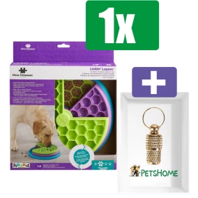 Nina Ottosson Hondenspel Lickin’layers - Inclusief PetsHome Goudkleurige Adreskoker