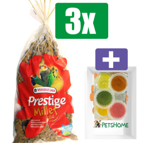 Versele Laga Voedermiddel Trosgierst 300 g – 3 Zakken – Inclusief 6 stuks PetsHome Fruitkuipjes