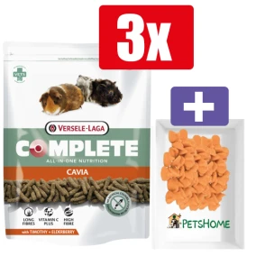 Versele Laga Complete Cavia 500 g – 3 Stuks – Inclusief PetsHome Drops Wortel Snoepjes