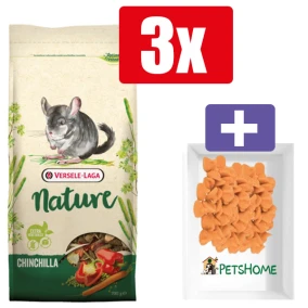 Versele Laga Nature Chinchilla 700g – 3 Stuks – Inclusief PetsHome Drops Wortel Snoepjes