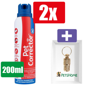 Company Of Animals Pet Corrector - 200ml - 2 Stuks - Inclusief PetsHome Goudkleurige Adreskoker