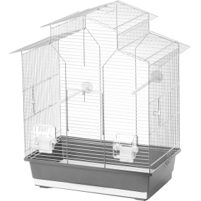 Interzoo Vogelkooi Iza 2 Zilver/Grijs