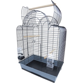 Interzoo Vogelkooi Sonia 3 Cabrio Zwart / Grijs