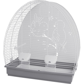 Voltrega Vogelkooi 672 Wit/Grijs
