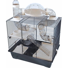 Interzoo Hamsterkooi Rocky Plus Zwart/Zwart