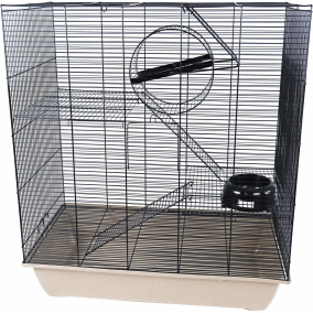 Interzoo Rattenkooi Rat 70 Zwart/Beige