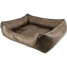 Napzzz Divan Leatherlook Duo D.Bruin/Br 90X70Cm