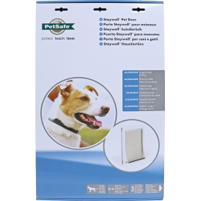 Petsafe Deur Aluminium Wit/Transparant 640 L