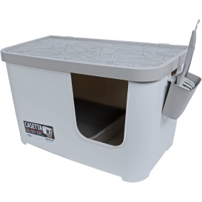 Moderna Kattentoilet Casetta Grijs/Wit