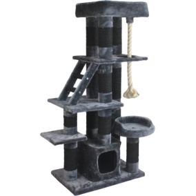 Adori Krabpaal Luce 60x38x149 cm - Krabpalen - Donkergrijs&Zwart