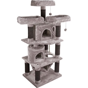 Adori Krabpaal Lily 60x50x143 cm - Krabpalen - Grijs&Zwart