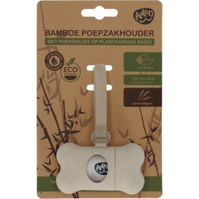 Bamboe Poepzakhouder Beige 19x12x5 cm