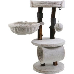 Adori Krabpaal Abigail - Krabpalen - 48x48x104 cm Bruin Wit