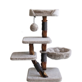 Adori Krabpaal Abby - Krabpalen - 48x48x99 cm Bruin Wit