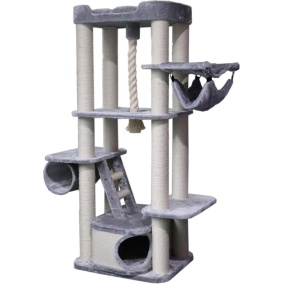 Adori Krabpaal Luna 70x60x178 cm - Krabpalen - Grijs&Wit