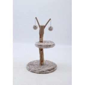 Adori Krabpaal Hannah - Krabpalen - 51x51x90 cm Wit Bruin