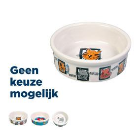 Trixie Voerbak Kat Keramiek Met Print Assorti 200 Ml-12 Cm