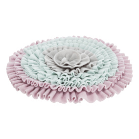 Trixie Junior Snuffelmat Zacht Roze /
  Mintgroen / Grijs - 38X38 Cm