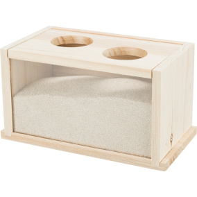 Trixie Zandbad Voor Muizen / Hamsters
  Hout - 20X12X12 Cm