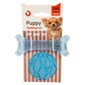 Fofos Puppy Bot En
  Bal Blauw - 11X4,5X2 Cm / 7X7X7 Cm