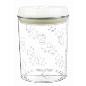 Trixie Voorraadpot Kunststof Transparant / Wit 1,5 Ltr 17,5 Cm