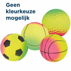 Trixie Schuimrubber Bal Assorti - 7X7X7
  Cm