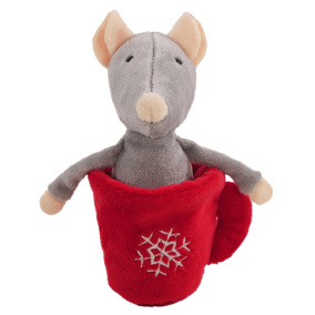 Rosewood Muis In Theekopje Pluche 17X13X6 Cm