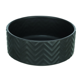 Trixie Voerbak / Drinkbak Wave Keramiek Grijs 16 Cm 900 Ml