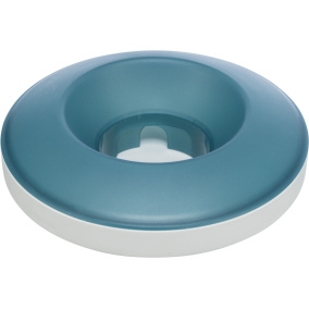 Trixie Slowfeeding Rocking Bowl Kunststof / Tpr Grijs / Blauw 23X23 Cm 500 Ml