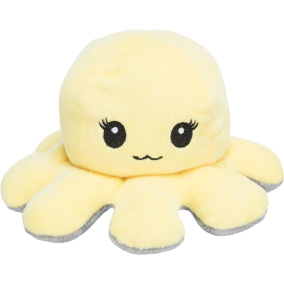 Trixie Octopus Omkeerbaar Pluche Grijs /
  Geel - 19 Cm