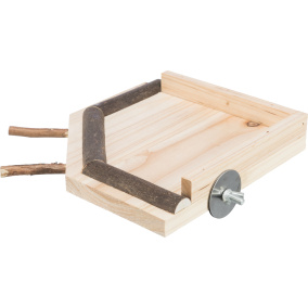 Trixie Landingsplaats Met Zitstokken Hout
  Naturel - 19X19 Cm