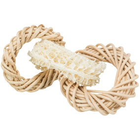 Trixie Luffaring Met Rotan-en Maïsblad
  Ring Naturel - 13X13 Cm