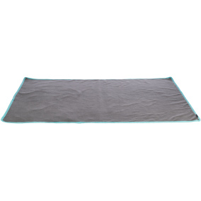 Trixie Fleece Deken Uitloopruimtes En Knaagdierkooi Grijs / Turquoise - 140X100 Cm