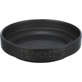 Trixie Be Nordic Voerbak Kat Keramiek / Rubber Zwart 16 Cm