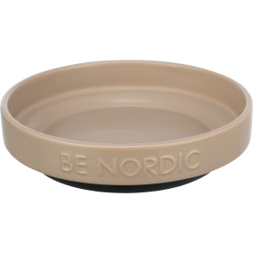 Trixie Be Nordic Voerbak Kat Keramiek / Rubber Taupe 16 Cm