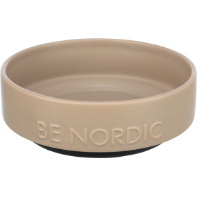 Trixie Be Nordic Voerbak Hond Keramiek / Rubber Taupe 16 Cm