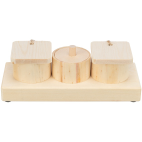 Trixie Snack Cups Voor Ratten En Konijnen
  Hout - 15X45X6 Cm