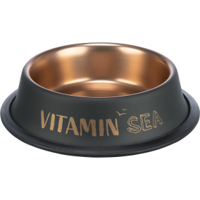 Trixie Be Nordic Voer / Waterbak Rvs / Rubber Zwart / Brons 15 Cm 200 Ml