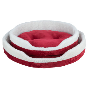 Trixie Xmas Hondenmand Nevio Rond Rood / Wit 70X60 Cm
