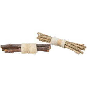 Trixie Set Sticks Met Luffa / Schorshout
  / Zeegras - 10X3 Cm