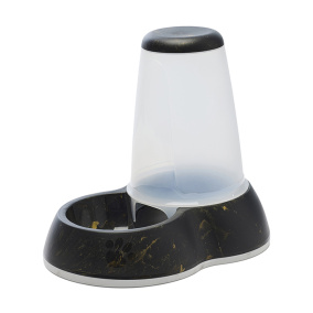Savic Voerdispencer Loop Marble Zwart / Goud 32,5X22X29 Cm 3 Ltr