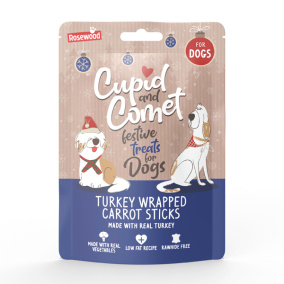Cupid & Comet Turkey Wrapped Carrot Twists Kalkoen / Wortel 100 Gr