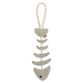 Trixie Visgraat Leer Met Touw - 43 Cm