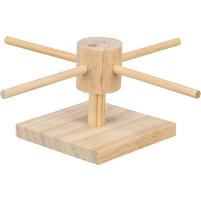 Trixie Voer Draaimolen Onbehandeld Hout -
  22X22X8 Cm
