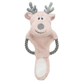 Trixie Xmas Rendier Met Touw Pluche / Katoen Roze 47 Cm
