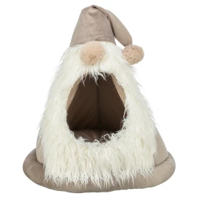 Trixie Xmas Tent Kabouter Velvet Look Beige 45X45X47 Cm