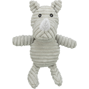 Trixie Neushoorn Ribstof Pluche Grijs -
  27 Cm