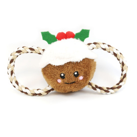 Happy Pet Kerstpudding Tug Of War Met Touw 28X13X11 Cm