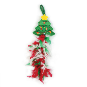Happy Pet Deurhanger Kerstboom Met Veren 58,5X14,5X2,5 Cm